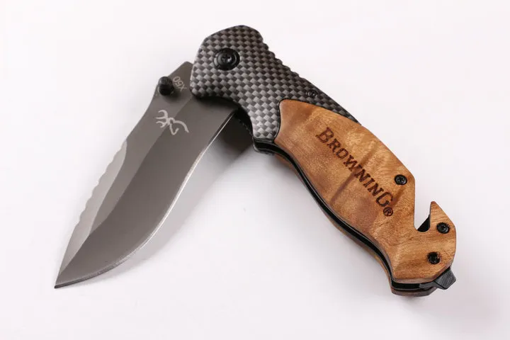 Browning x50 Flipper Titanium Pocket Solding Nóż 440C 57HRC Camping Hunting Survival Knife Utility Zamknięcie EDC T7169650