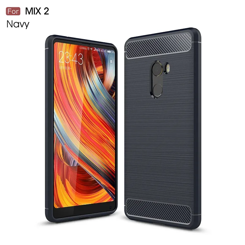 Casos para xiaomi mi mix2 fibra de carbono resistente à prova de choque armadura case para xiaomi mix tampa traseira frete grátis