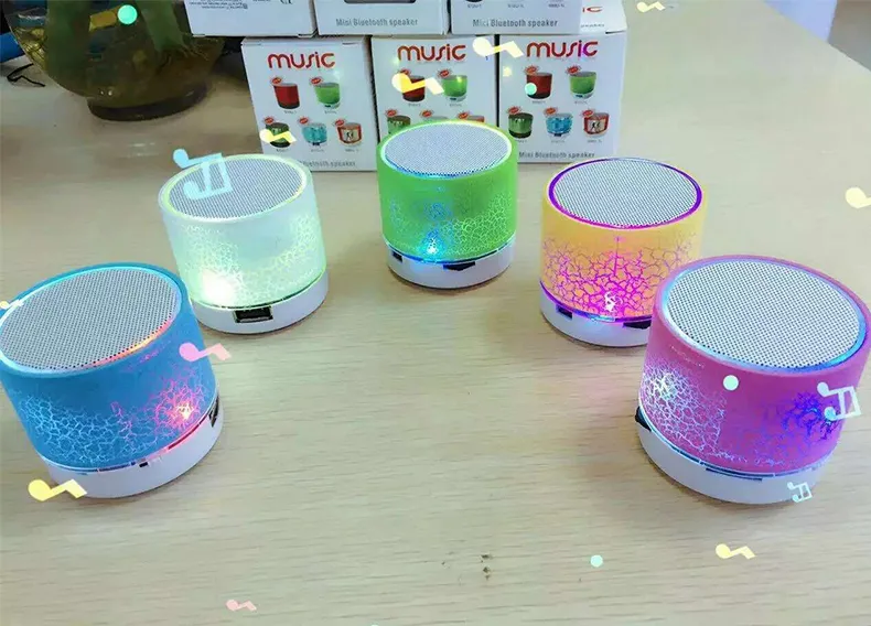 Mini Bluetooth Speaker With LED Lights Portable Wireless Stereo Speaker ...