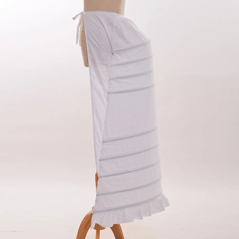 Vintage White Crinoline Underskirt Sapticaat Acessórios para figuras femininas Mulheres Medieva