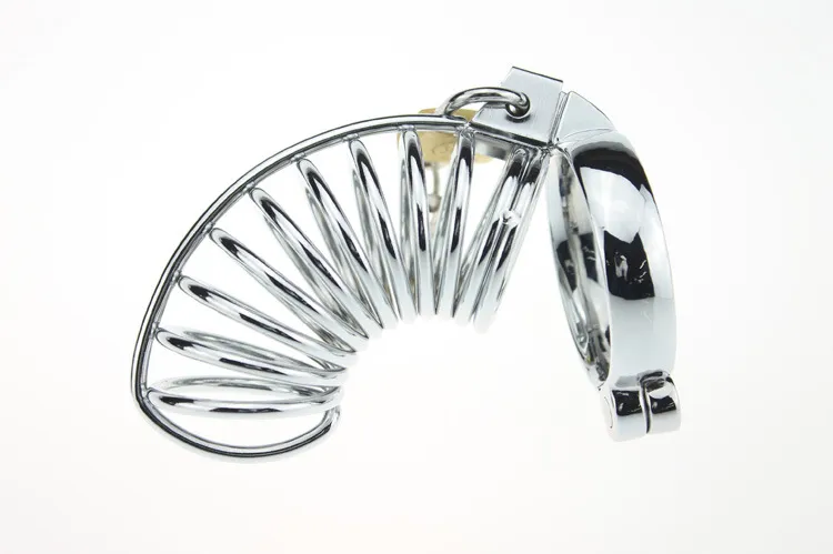 Aço Inoxidável Macho Chastiy Lockable Chastity Dispositivos com anel Correia Cock Anéis Cocks Gaiolos Penis Sm Sex Toys