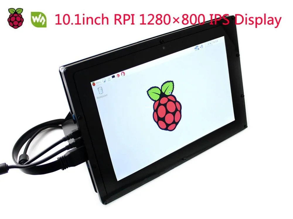 Livraison gratuite LCD HD-MI 10,1 pouces (B) (avec étui) Écran tactile capacitif 1280 * 800 IPS pour Raspberry Pi, Banana Pi, BB Black Windows 10 / 8.1 / 8/7