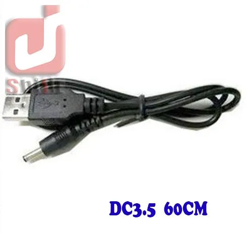 60CM / 2FT Cabo USB para DC 3.5 mm Plug / Jack Dc3.5 Cabo de Alimentação 200 pçs / lote