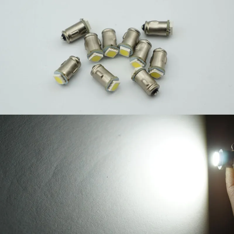 Ba7s ديود 7 ملليمتر جولة 1 led smd 12 فولت t2 led السيارات لمبات الصك ضوء الداخلية حربة قاعدة لوحة مصابيح 100 قطع