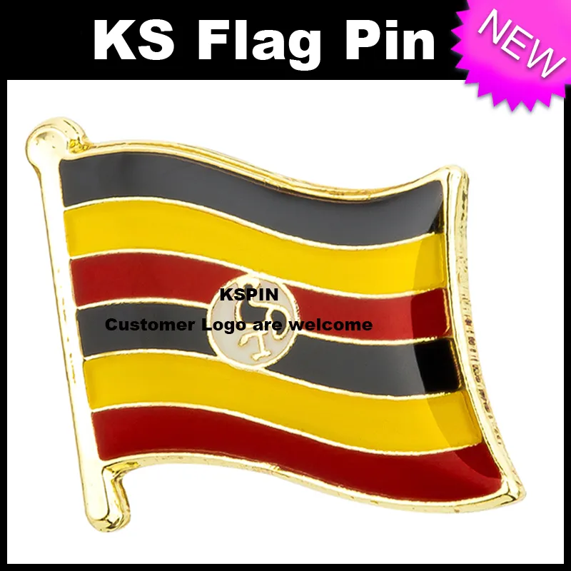 Uganda-Flaggen-Abzeichen-Flaggen-Pin 10pcs viel freies Verschiffen KS-0185