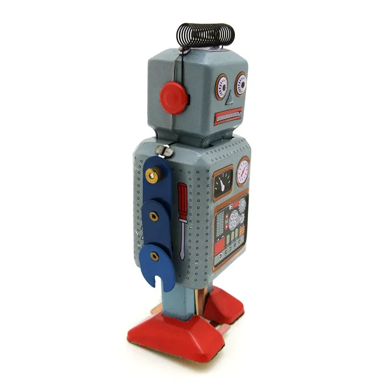 Cartoon WindingupTin Robot Classico Manuale Artigianato Nostalgico Giocattoli Accessori la casa Kid039 Regali di compleanno feste Raccogliere7371360