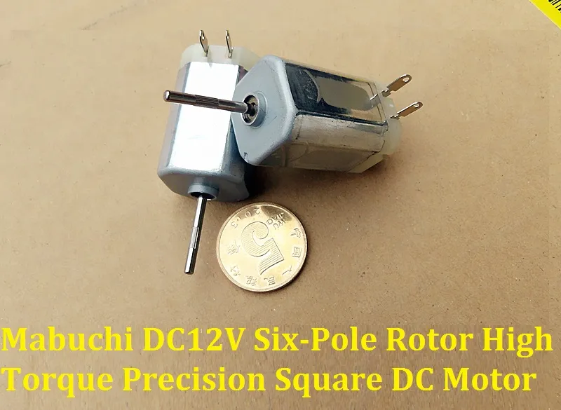 5 stks / partij MABUCHI DC12V 18 * 18 MM Zespolig Rotor Hoge koppel Precision Square DC Motor