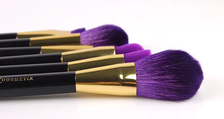 Wholesale Makeup Brushes Sets Synthetic Hair Make Up Brushes Tools Cosmetic Brush Professional Foundation Brush Kits Purple free shipp