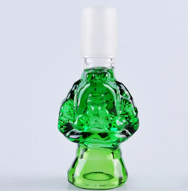 Frauen Kopf Glas Bong-Schüssel 14mm 18 mm Neues cooles Glas Rauchen Wasserleitung Zubehör in der Multi Farbe
