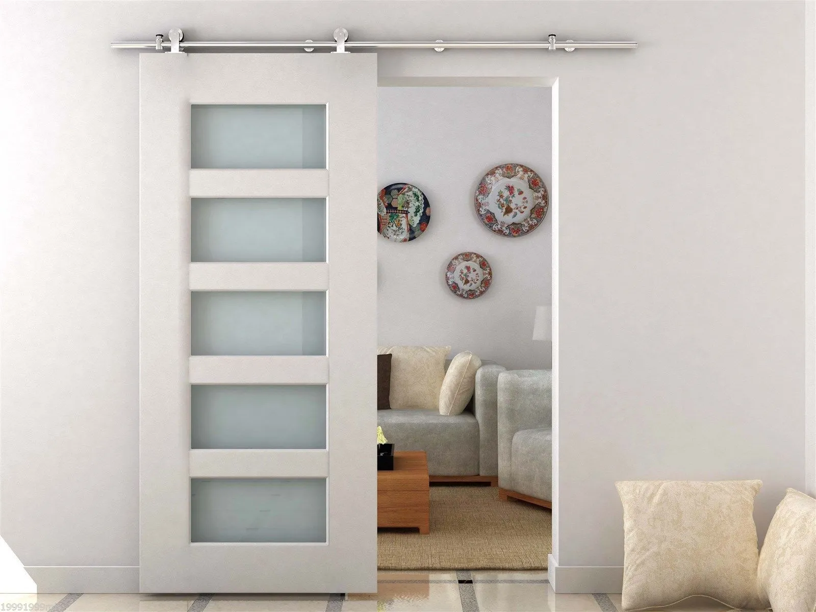 5ft 6ft 8ft stile europeo scorrevole fienile porta in legno hardware top mount ruota in acciaio inox pista kit234J