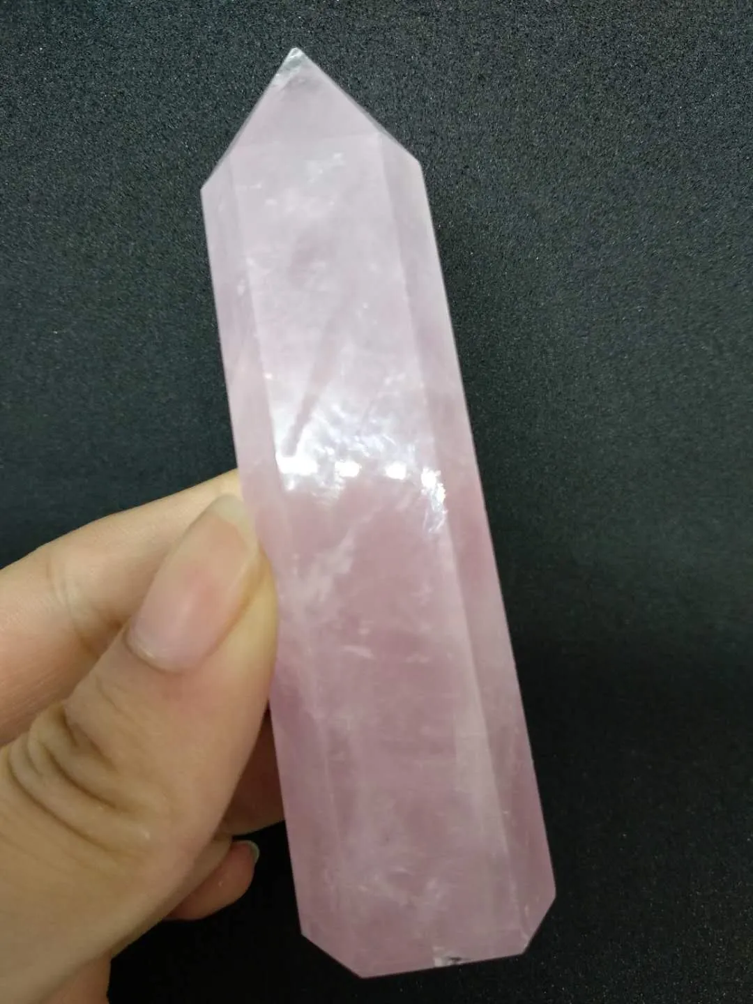 Varmförsäljning! Natural Rose Quartz Crystal Wand Point Healing Natural Stones och Minerals för julklapp Gratis frakt