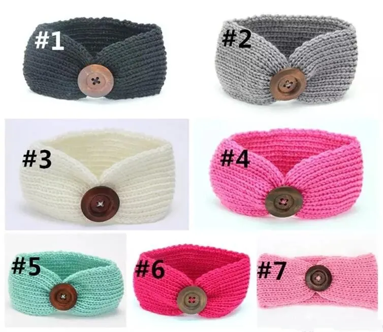 Neue Mode Baby Mädchen Stricken Häkeln Turban Stirnband Warme Stirnbänder Haar zubehör Für Neugeborene Haarband Kinder Kind Kopfbedeckungen