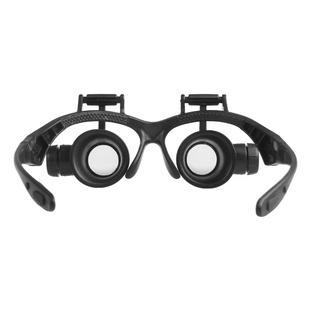 Hot 10X 15X 20X 25X förstoringsglas Dubbla LED-ljus Glasögon Glasögon Förstoringsglas Lupp Juvelerare Klocka Reparationsverktyg