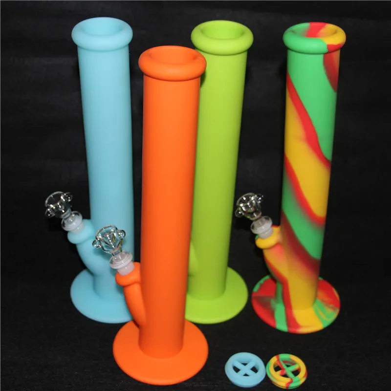 Hookahs atacado de sil￭cio de ￡gua de vidro Bong Dhl Silicone Water Tubs Bongs