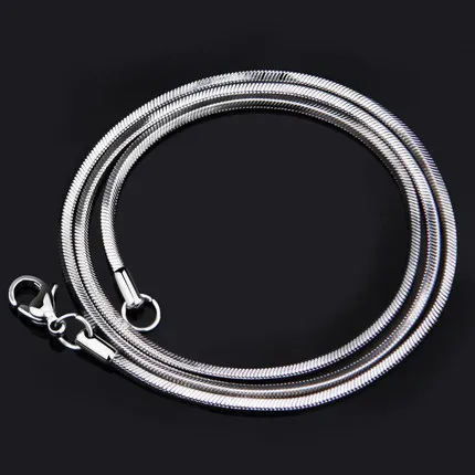 1MM 925 sterling silver smooth snake chains women Necklaces Jewelry snake chain size 16 18 20 22 24 26 28 30 inch Wholesale