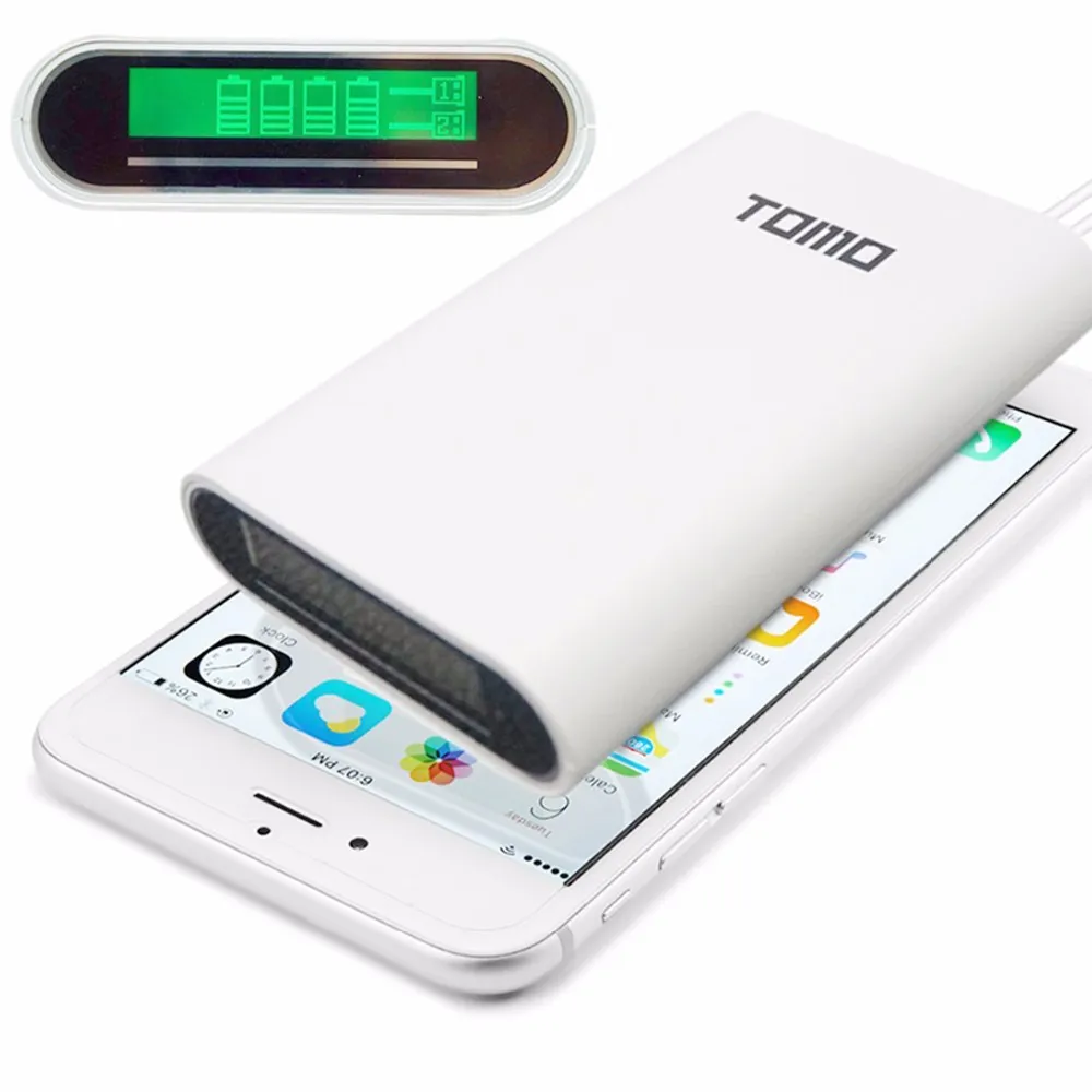 TOMO Multi Funkcja Bank zasilania 4 x 18650 Case ładowarki baterii DIY LCD Wyświetlacz cyfrowy 5 V 2A Wyjście o dużej pojemności Dual USB