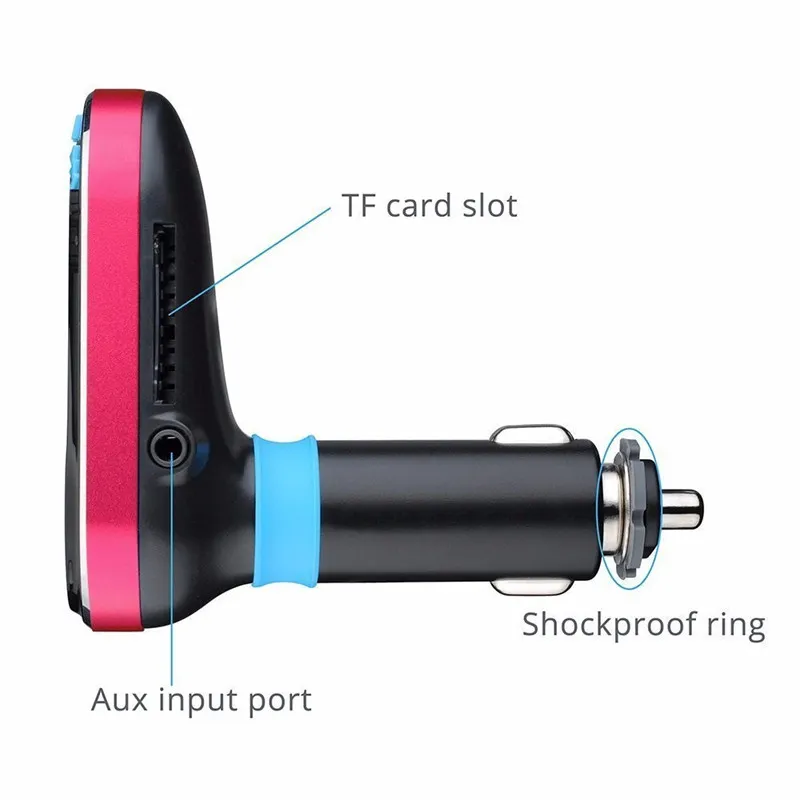 BT66 автомобильный Bluetooth FM передатчик 2.1 A Dual USB автомобильное зарядное устройство MP3 плеер автомобильный комплект Handfree с розничной коробкой