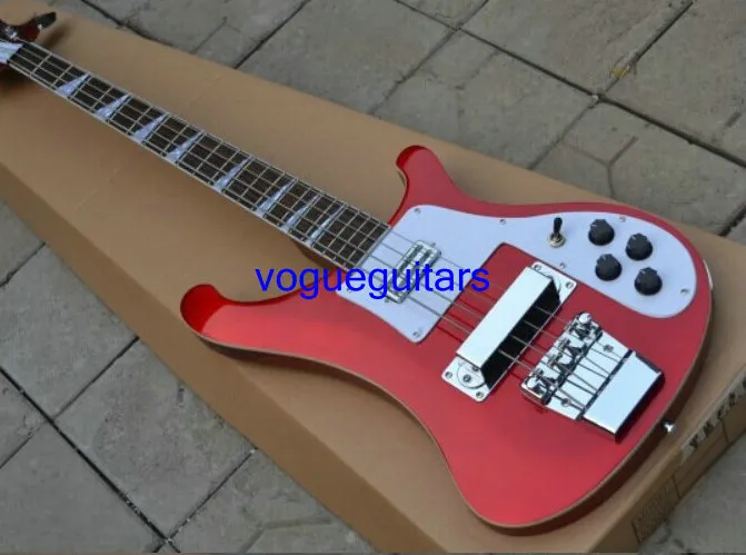 Nouveau Style 4003 guitare électrique ormeau incrustations basse Candy couleur rouge guitare basse électrique Instruments de musique