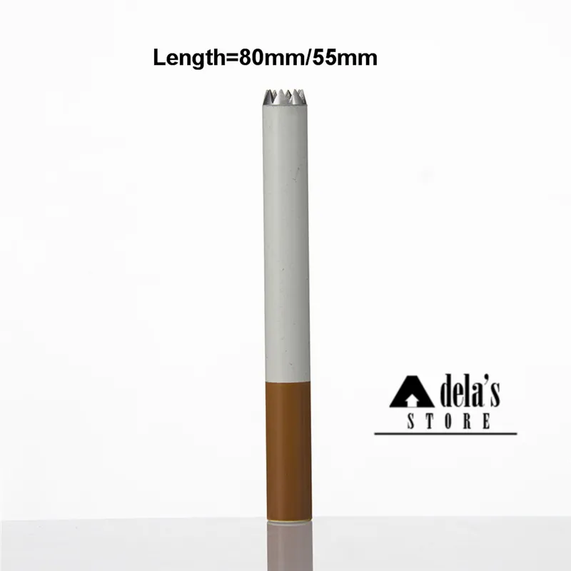 Digger W / O Sparkle 80mm 55mm Forme de cigarette Tuyau Filtre Couleur Tabac Herb Cleaner One Hitter Bat Pipes à fumer Portable DHL