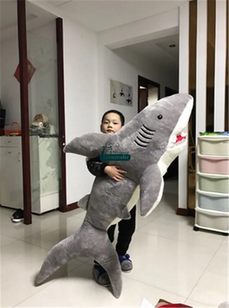 Dorimytrader 180cm Huge Soft Animals Plush Toys Stuffed Fluffy Sea Animal Bite s 71'' Kids Play Doll Lover Gift DY603881490394