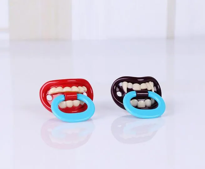Silicone Funny Nipple Dummy Baby Soother Joke Prank Toddler Pacy Orthodontic Nipples Teether Baby Pacifier Christmas Gift G235