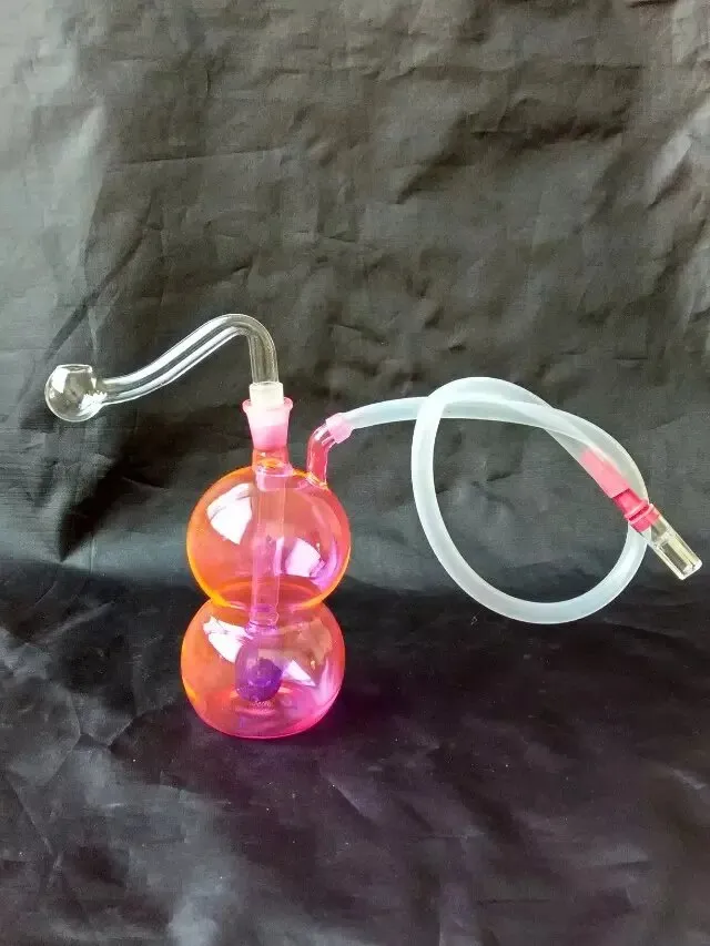 Accessori bong in vetro con narghilè a due colori in acrilico, pipe in vetro colorato mini multi-colori Hand Pipes Best Spoon glas