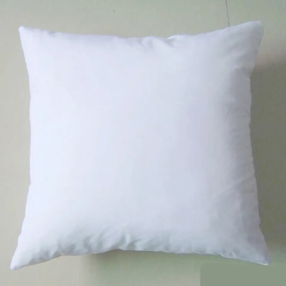 Em branco branco poli fronha para sublimação impressão 150gsm tecido poli fronha 40 cm quadrado branco fronha para transferência de calor de impressão