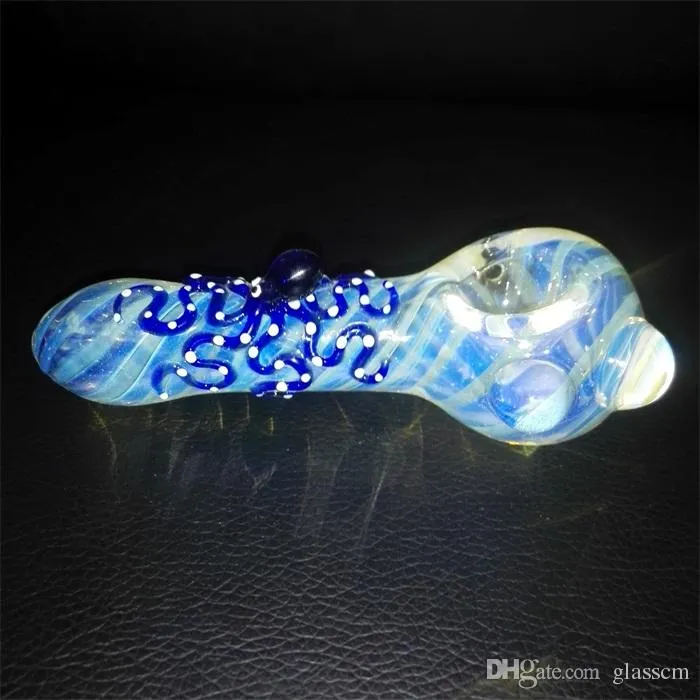 Straight little octopus pipe, mini glass hookahs, welcome to order