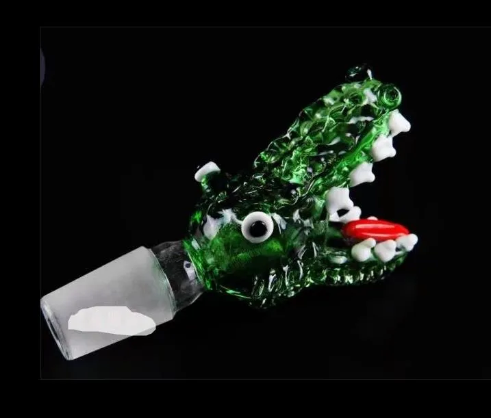 Crocodile Bubble Head Gros Verre Bongs Brûleur À Huile Tuyaux En Verre Eau Rigs Fumer