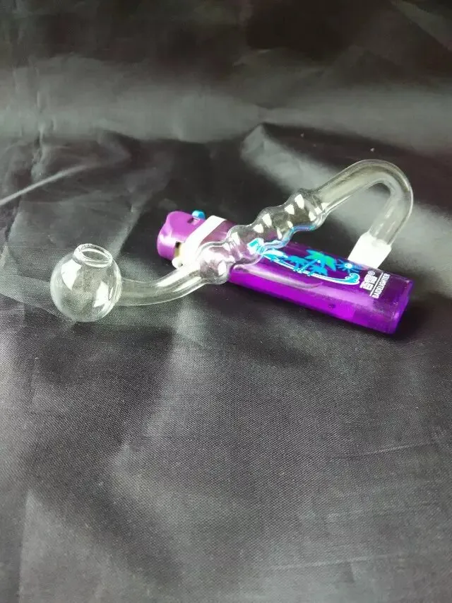 S tube quatre avec accessoires de bongs en verre de pot à bulles, tuyaux en verre de brûleur à mazout uniques, conduites d'eau, plates-formes d'huile, compte-gouttes pour fumer