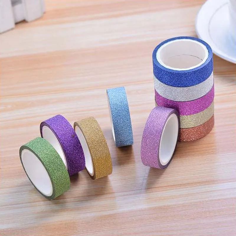 2018 new 5M DIY Self-adhesive Glitter Paper Tape Sticker Wedding Birthday Festival Decoration Home Decor 