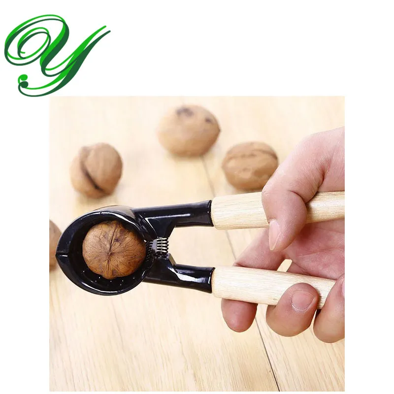 Nut Cracker Walnut Cracker Shellers Tang Keukenaccessoires Gadgets Pecan Almond Hazelnut Cracker-legering met houten handvat