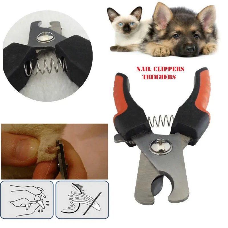 ペット犬の猫大/中爪のクリッパーのトリマーすべての犬のgripsoft爪ステンレス鋼ネイルクリッパーネイルケア小売箱DHL