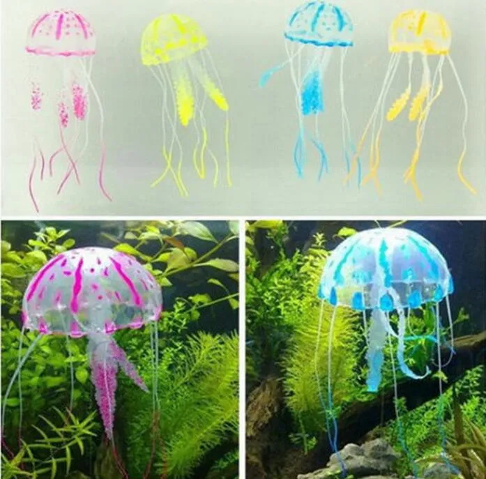 Effet lumineux méduse artificielle Aquarium décoration ornement Sjipping G953215L