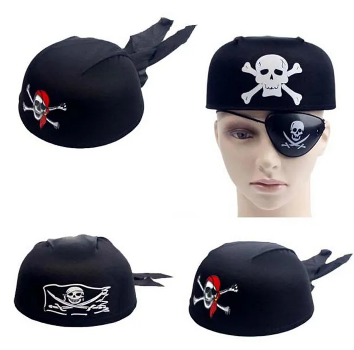 Fancy Dress Skull Pirate Captain Hat Head Scarf Cap Party Headwrap Bandana Halloween Costume Cosplay Cap4463199