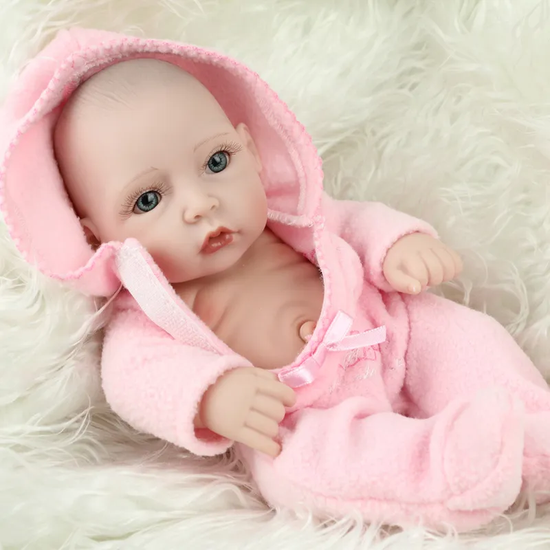 28 cm Reborn Baby Girl Simulation Poupée Réaliste Doux Silicone Vinyle Nouveau-Né Bébé Poupées Enfant Enfants D'anniversaire Jouet Cadeau