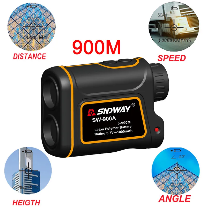 Livraison gratuite télescope télémètres laser numérique 8X 900M monoculaire chasse golf laser télémètre ruban à mesurer livraison gratuite