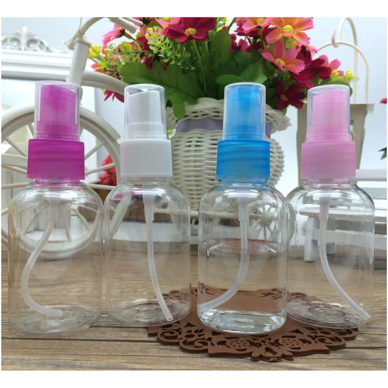 Clear 50ml Empty Spray Bottle Travel Transparent Plastic Perfume Atomizer