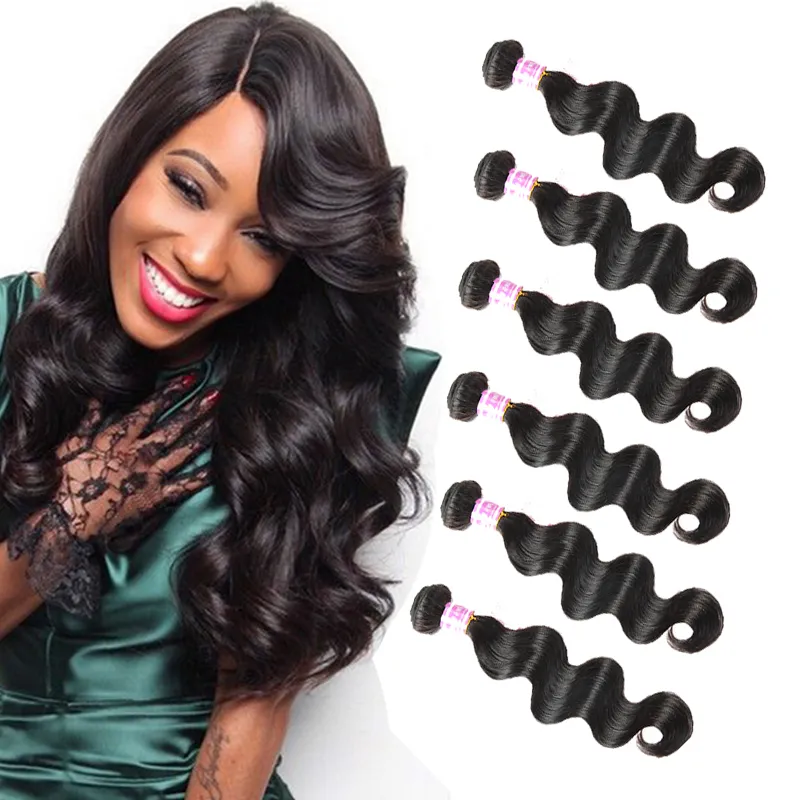 Machine Double Weft Hair Extensions Mix Inches Mink Brazilian Remy Hair Body Wave Virgin Human Hair Weaves Best Selling Items Big Hot Sales