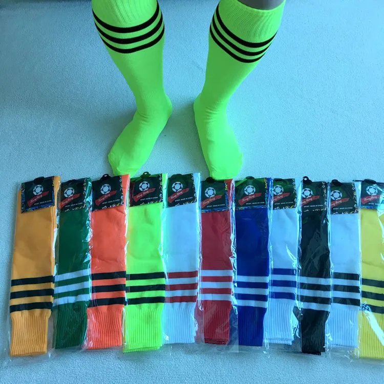 Vuxen Stocking Boys Football Middle Outdoors Sports Socks Girls Cheerleaders Long Socks Multicolors Free Size