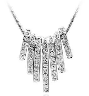 Cristal Autrichien Pendentif Collier Boucles D'oreilles Ensembles de Bijoux pour Femmes Plein Strass Déclaration Collier Boucles D'oreilles Ensemble Cadeau De Noël