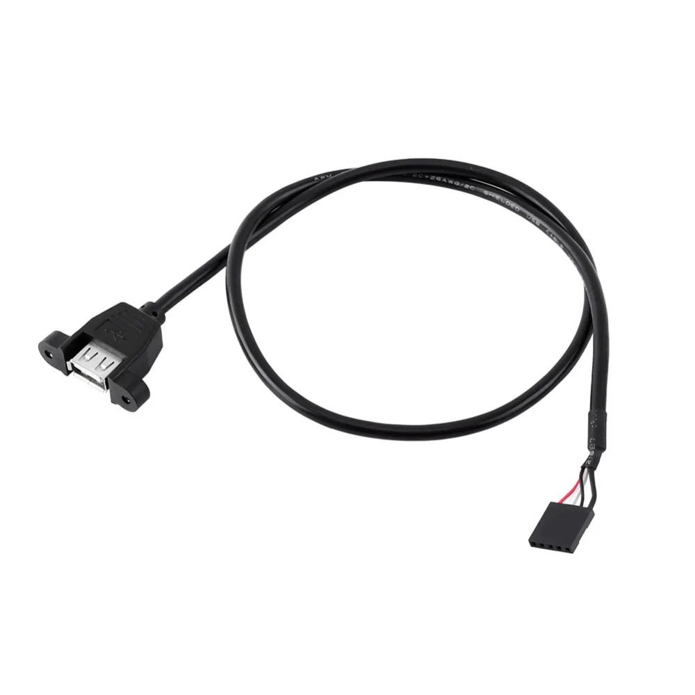 Freeshipping 10pcs/lot Internal Motherboard 5 Pin to USB Female Cable Adapter Extension Cable