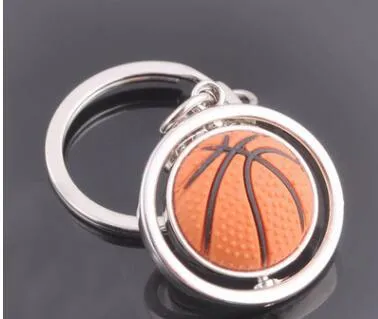 Basketball Football Golf Keychain Men Mini Simulation Rotatable Ball Key Chains chain key rings keyring novelty promotion gift