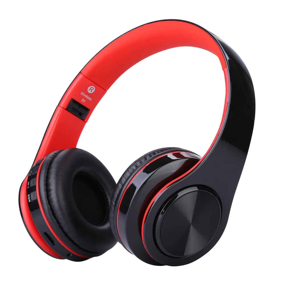 WH812 Bluetooth-hörlurar Over Ear HIFI Head Trådlösa hörlurar med mikrofon 3D Music Headset Gamer Foldbar Auriculare Fone För telefonsamtal Samsung med mp3 Sport