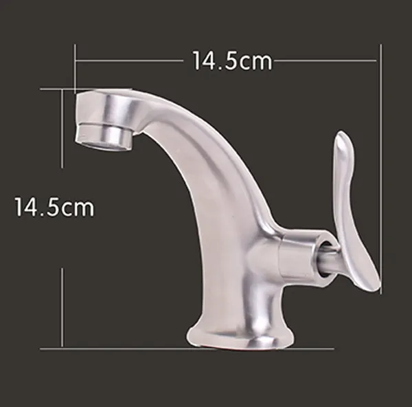 Rubinetto moderno in acciaio inossidabile 304 a cascata centrale con valvola in ceramica Rubinetto monocomando lavabo monoforo