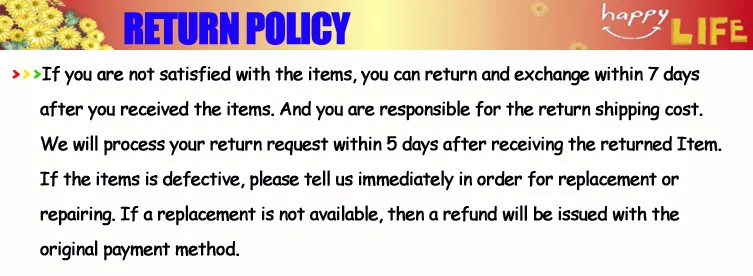 6-6 RETURN POLICY