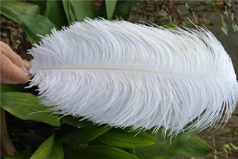 par 1520 cm blancs autruche plumes panaches d'artisanat de mariage.