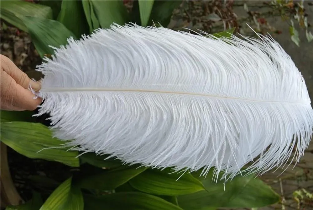 Plume d'autruche blanche, 300 pièces par 15-20cm, fournitures artisanales, décoration de centres de Table pour fête de mariage, 297j