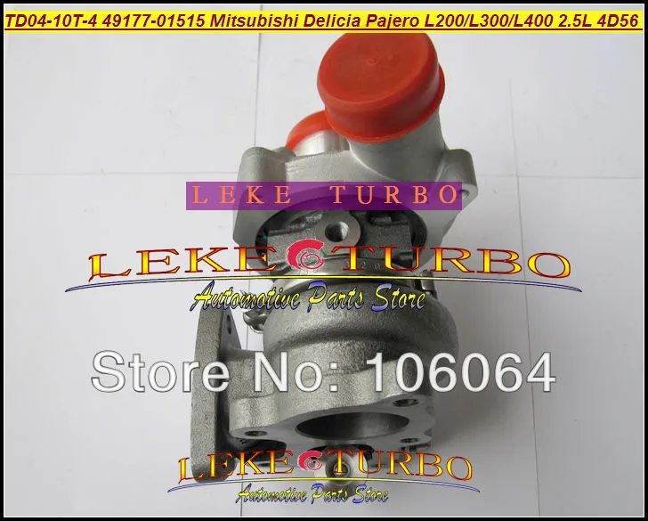 Turbo TD04 49177-01515 49177-01503 49177-01504 turbocompresseur pour Mitsubishi L300 4WD Delicia Pajero Shogun L200 L400 2.5L D 4D56 refroidi à l'eau