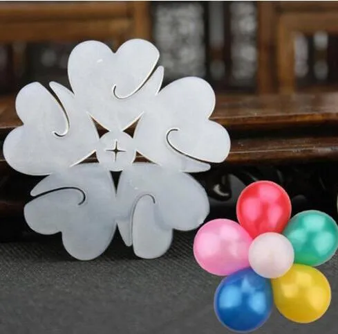 Clip modellare palloncini decorazioni feste Clip palloncini a doppio fiore Accessori palloncini in lattice Clip di tenuta